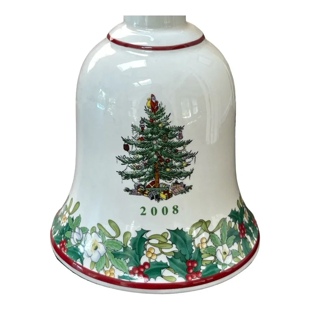Spode Limited‎ Edition 70th Anniversary 2008 Christmas Tree Porcelain Bell 7.5